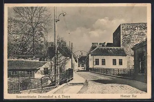 AK Drosendorf a. d. Thaya, Strassenpartie am Horner Tor