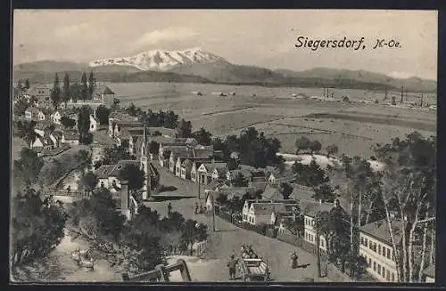 AK Pottendorf /N.-Oe., Siegersdorf aus der Vogelschau