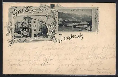 AK Innsbruck, Hotel goldener Adler, Innbrücke