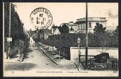 AK Villennes-sur-Seine, Avenue du Président