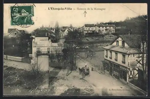 AK L`Étang-la-Ville, Hameau de la Montagne avec calèche et restaurant