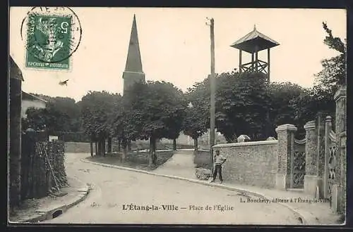 AK L`Étang-la-Ville, Place de l`Église