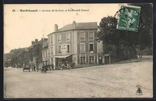 AK Hardricourt, Avenue de la Gare et Boulevard Carnot