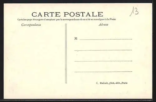 AK Houilles, La Poste et la rue Carnot