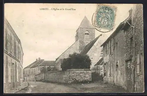 AK Limetz, L`Église et la Grand`Rue