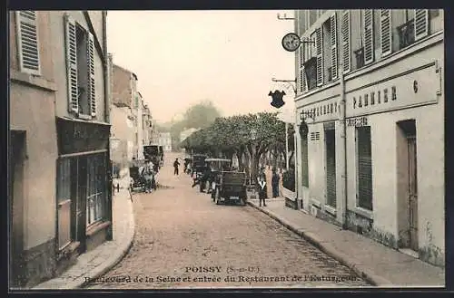 AK Poissy, Boulevard de la Seine et entrée du Restaurant de l`Esturgeon