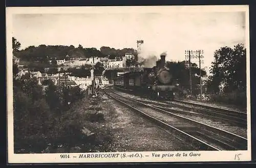 AK Hardricourt, Vue prise de la Gare