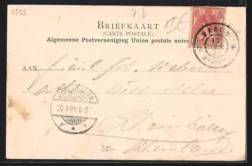 AK Grenzkontrolle an der Vierländergrenze, Briefmarken, Text