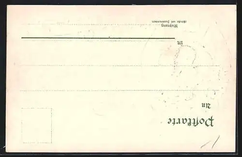 Lithographie Nürnberg, 10. Deutsches Turnfest 1903, Teilansicht, Verwaltungsgebäude und Haupteingang