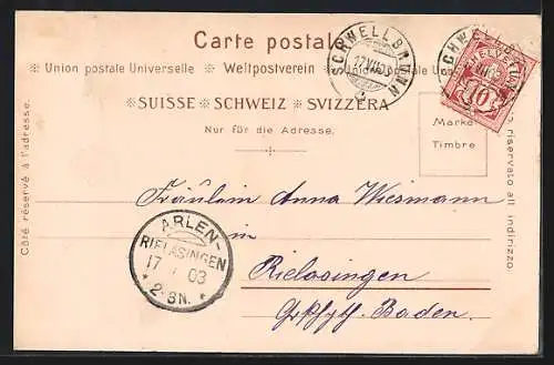 AK Drei junge Paare in Appenzellertrachten