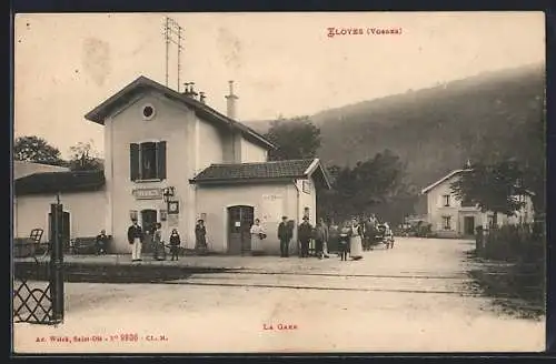 AK Floyes /Vosges, La Gare