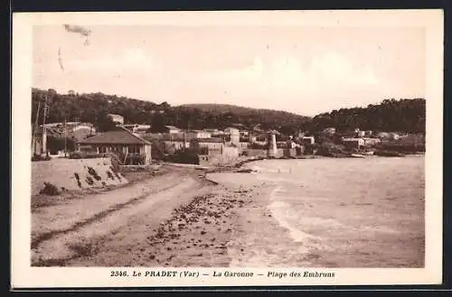 AK Le Pradet, La Garonne, Plage des Embruns