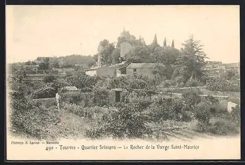 AK Tourves, Quartier Seissons-Le Rocher de la Vierge Saint-Maurice