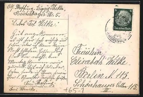 AK Leipzig, Hauptbahnhof vom Flugzeug aus