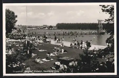 AK Neustädtel i. Erzg., Strandbad Bergsee Filzteich