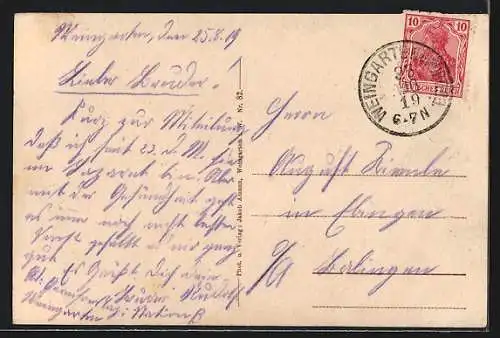 AK Weingarten i. Württbg., Vorderansicht der Kirche