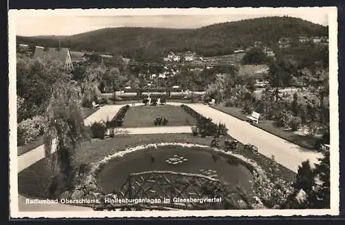 AK Oberschlema, Hindenburganlagen im Gleesbergviertel