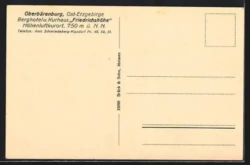 AK Oberbärenburg i. Ost-Erzgeb., Ortsansicht von einer Anhöhe aus