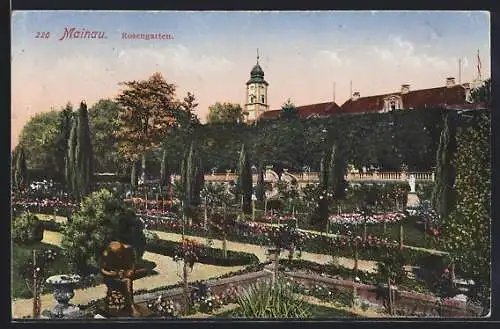 AK Insel Mainau, Partie im Rosengarten