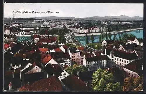 AK Konstanz a. Bodensee, Blick vom Münster aus