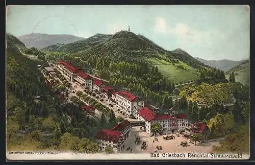 AK Bad Griesbach / Renchtal, Panoramablick auf den Ort