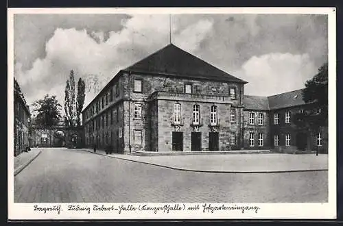 AK Bayreuth, Ludwig Siebert-Halle Kongresshalle mit Hofgarteneingang