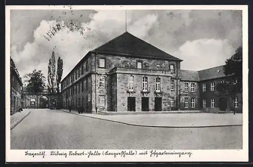 AK Bayreuth, Ludwig Siebert-Halle Kongresshalle mit Hofgarteneingang