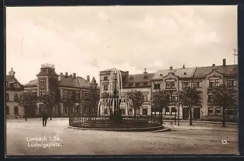 AK Limbach i. Sa., Ludwigsplatz