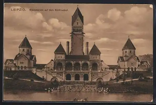 AK Leipzig, Krematorium auf dem Südfriedhof