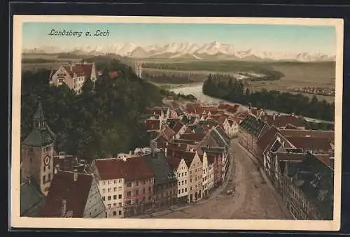 AK Landsberg a. Lech, Totalansicht aus der Vogelschau
