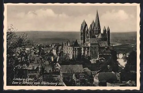 AK Limburg a. Lahn, Dom und Schloss vom Greifenberg aus