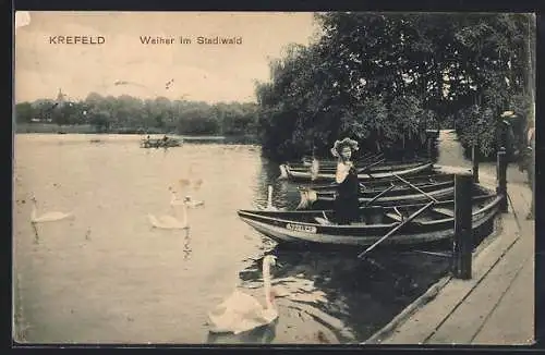 AK Krefeld, Weiher im Stadtwald