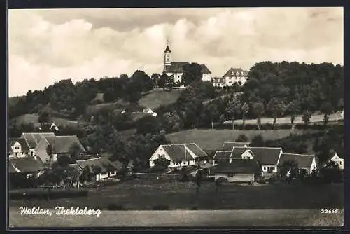 AK Welden, Ortsansicht mit Theklaberg