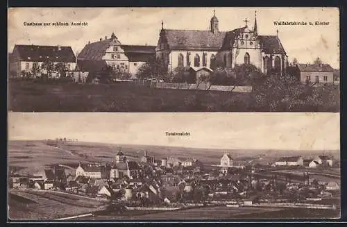 AK Dettelbach a.M., Totalansicht, Wallfahrtskirche & Kloster