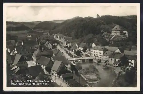 AK Waischenfeld / Fränk. Schweiz, Panorama vom Malerwinkel gesehen