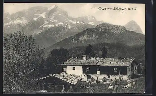 AK Garmisch, Gasthaus Eckbauer