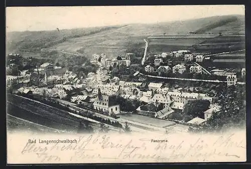 AK Bad Langenschwalbach, Panorama aus der Vogelschau