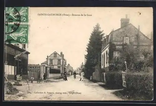 AK Sainte-Gauburge /Orne, Avenue de la Gare