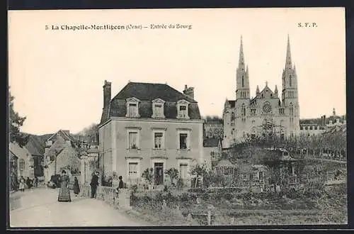 AK La Chapelle-Montligeon /Orne, Entrée du Bourg