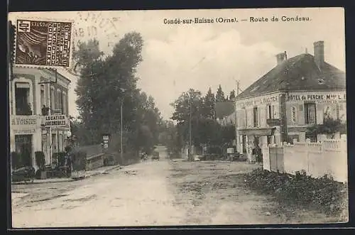 AK Condé-sur-Huisne, Route de Condeau
