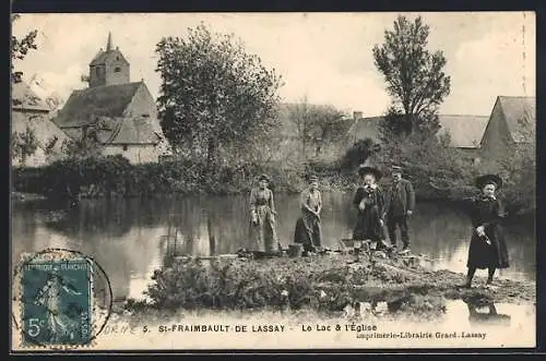 AK St-Fraimbault-de-Lassay, Le Lac & l`Église