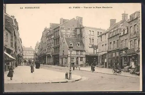 AK Flers /Normandie, Vue sur la Place Gambetta