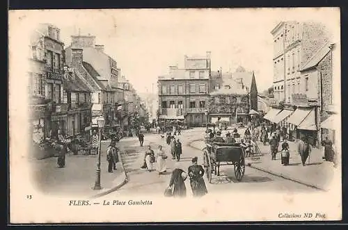 AK Flers, La Place Gambetta