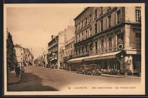 AK Alencon, Rue Saint-Blaise, Les Grands Cafés