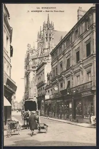 AK Alencon, Rue du Pont-Neuf