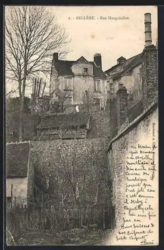 AK Bellême, Rue Hauguinière, Strassenpartie