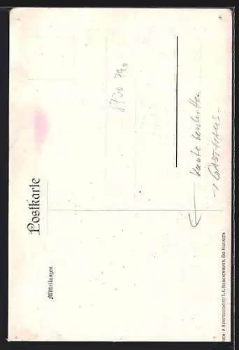 Künstler-AK Bad Kissingen, Gasthaus Bratwurstglöckle Jos. Derreth