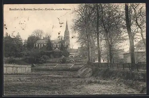 AK Montfort-le-Rotrou, Entrée, Route Neuve