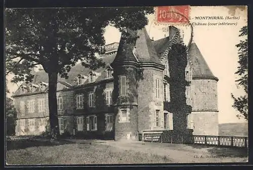 AK Montmirail /Sarthe, Château cour intérieure