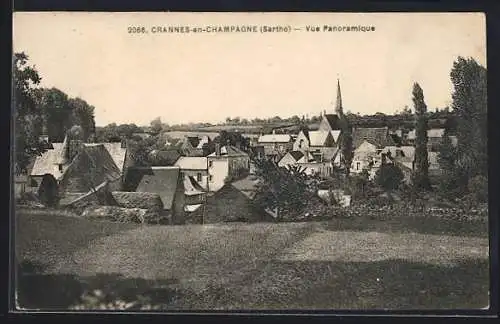 AK Crannes-en-Champagne, Vue Panoramique